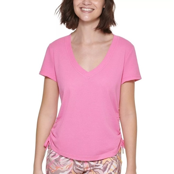 CALVIN KLEIN PERFORMANCE Women's Ruched Top, shirt - Picture 1 of 6